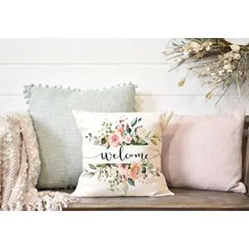 Cute Spring Easter Pillow Covers Set of 4 for Home Decor