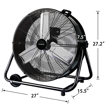 Bestronair 24 Inch Heavy Duty Industrial Fan with Speed Control
