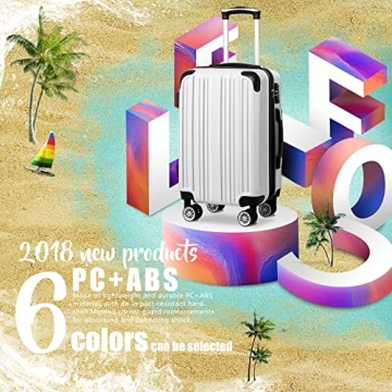 Coolife Luggage Expandable 20in 24in 28in Spinner Suitcase
