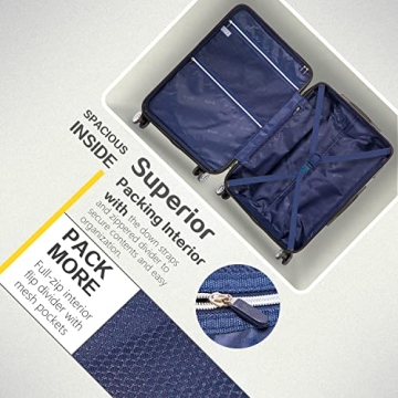 Coolife Luggage Expandable 20in 24in 28in Spinner Suitcase