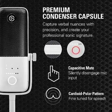 Elgato Pro Audio Set (White) - Premium USB Condenser Microphone with Shock Mount, Pop Filter and Low Profile Mic Arm, for Streaming, Podcast, Gaming and Home Office, Free Mixer Software, for Mac, PC