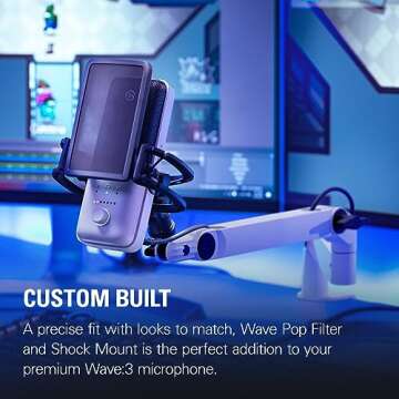 Elgato Pro Audio Set (White) - Premium USB Condenser Microphone with Shock Mount, Pop Filter and Low Profile Mic Arm, for Streaming, Podcast, Gaming and Home Office, Free Mixer Software, for Mac, PC