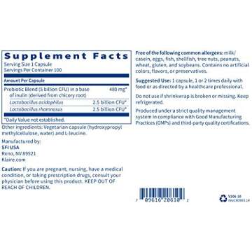 Klaire Labs Vital-Dophilus Probiotic - 5 Billion CFU