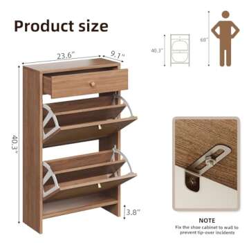 Nicetree Shoe Cabinet Storage for Entryway - Stylish & Space-Saving