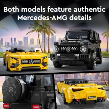 LEGO Speed Champions Mercedes-AMG G 63 & SL 63 F1 Toy Car Set