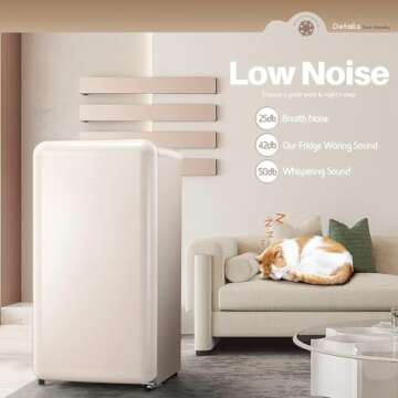 Kismile Retro Mini Fridge with Freezer, Rated 3.2 cu. ft, Small Refrigerator with Adjustable Removable Glass Shelves, Mechanical Control, for Office, Dorm, Bedroom (White)