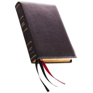 KJV Holy Bible: Giant Print with 53,000 Cross References, Black Premium Goatskin Leather, Premier Co...
