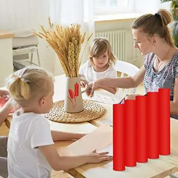 TECKWRAP 001 Vinyl Matte Adhesive Vinyl for Craft Decal Projects 1ft x 5ft, Matte Pure Red