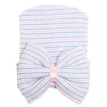Cute Zando Newborn Hospital Hats with Big Bow for Gift