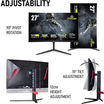 YEYIAN Sigurd 3001 Curved Gaming Monitor - 165Hz Refresh Rate