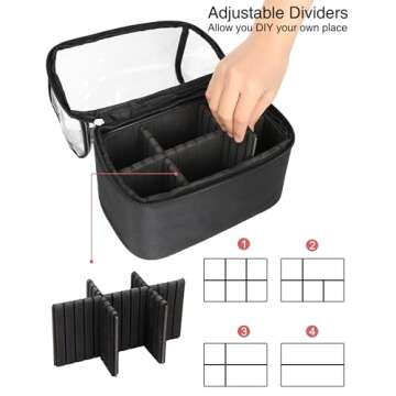 Makeup Brush Case Makeup Brush Organizer Bag Travel Stand-up Makeup Cup Professional Cosmetic Bags A...