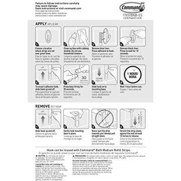 Command Medium Bath Hooks for Damage-Free Bathroom Organization