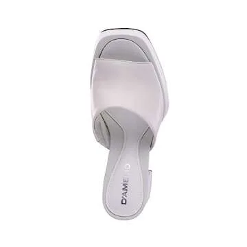 D'Amelio Ravina Platform Open Toed Chunky Heels White