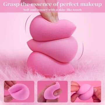 BEAKEY Silicone Makeup Sponge Holder Cat Hug Beauty Sponge Blender Case with Vent Design for Quick D...