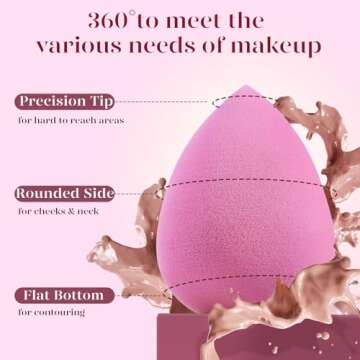 BEAKEY Silicone Makeup Sponge Holder Cat Hug Beauty Sponge Blender Case with Vent Design for Quick Drying & Super Soft Makeup Sponge Set Latex Free and High-definition Set of 6 Blender Beauty Sponge