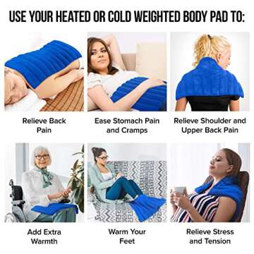 XL Heating Pad for Neck and Shoulders and Back, Microwavable Heating Pads, Microwave Heating Pad Microwavable, Natural Moist Heat Therapy Pad with Washable Cover. Heat Pad Microwavable, 1 Piece 22x13”