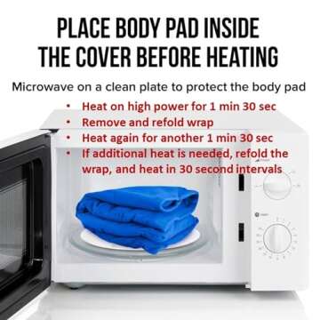 XL Heating Pad for Neck and Shoulders and Back, Microwavable Heating Pads, Microwave Heating Pad Microwavable, Natural Moist Heat Therapy Pad with Washable Cover. Heat Pad Microwavable, 1 Piece 22x13”