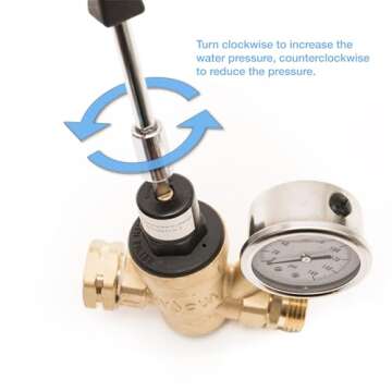 RVAQUA M11-45PSI Adjustable Water Pressure Regulator for RV