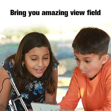 USB Digital Microscope, Teslong 10X to 200X Magnification Camera with Stand, Portable Handheld Elect...