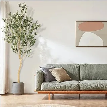 8ft Realistic Artificial Olive Tree for Home Decor