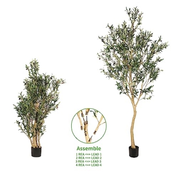 8ft Realistic Artificial Olive Tree for Home Decor