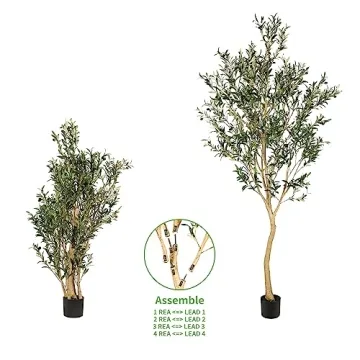 8ft Realistic Artificial Olive Tree for Home Decor