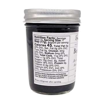 Bonnies Jams Bourbon Berry Jam, 9 OZ