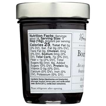Bonnies Jams Bourbon Berry Jam, 9 OZ