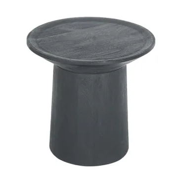 Benjara 20 Inch Mango Wood Side End Table - Matte Black