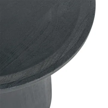 Benjara 20 Inch Mango Wood Side End Table - Matte Black