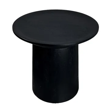 Benjara 20 Inch Mango Wood Side End Table - Matte Black