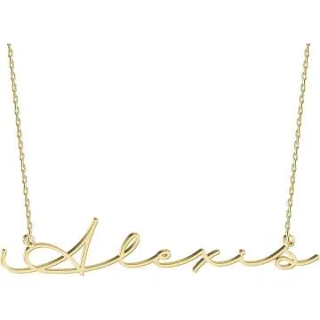 Custom Sterling Silver Name Necklace for Women & Girls