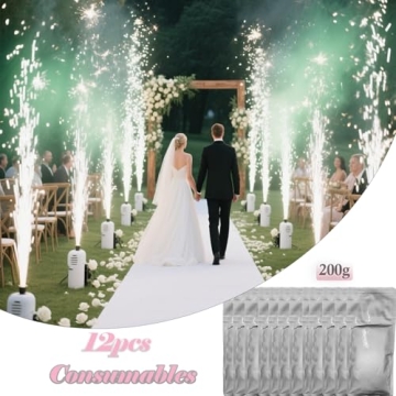 12pcs, 200g/Pack, 3-5m Stage Light Cold Spark Machine Refills for Events