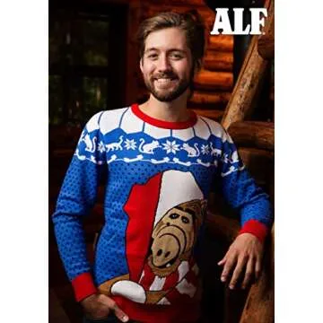 Fun Costumes ALF Ugly Christmas Sweater for Adults 80s Theme