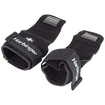 Harbinger Lifting Grips, Black, Medium/Large