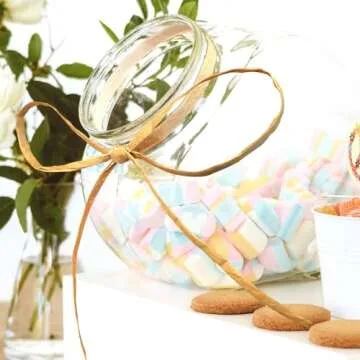 CREATRILL 3 Rolls Raffia Ribbon for Christmas Crafts