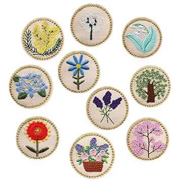 Woohome 23 PCS Iron on Flower Patches for Creative DIY