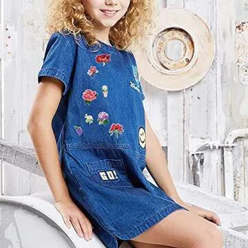 Woohome 23 PCS Iron on Flower Patches for Creative DIY