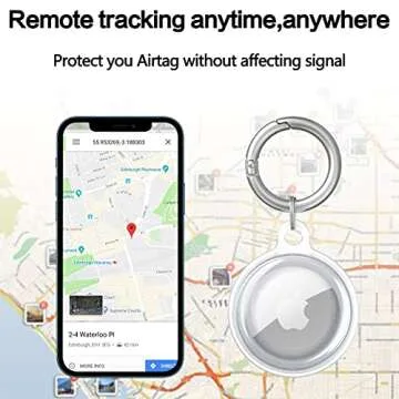 Soft TPU Case Compatible with Apple AirTags 2021, Protective Anti-Scratch Lightweight Waterproof Cover with Key Ring for AirTags Finder Tracker Keychain