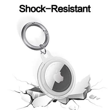 Soft TPU Case Compatible with Apple AirTags 2021, Protective Anti-Scratch Lightweight Waterproof Cover with Key Ring for AirTags Finder Tracker Keychain