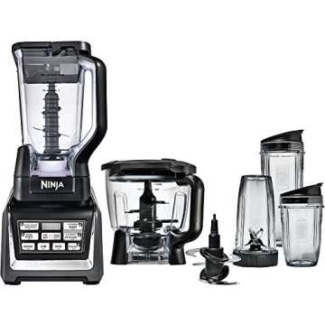 Nutri Ninja Blender/Food Processor with Auto-iQ 1200-Watt Base, 72oz Pitcher, 64oz Processor Bowl, 1...