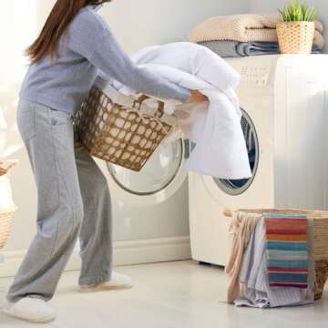 ROSGONIA Oversized King Comforter White, 3pcs(1 Boho Comforter & 2 Pillowcases) Soft Lightweight Oversized King Size Comforter Sets All Season Bedding