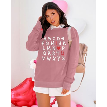 NEWWEN Valentines Day Sweatshirt for Teachers - X-Large