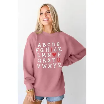 NEWWEN Valentines Day Sweatshirt for Teachers - X-Large