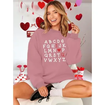 NEWWEN Valentines Day Sweatshirt for Teachers - X-Large