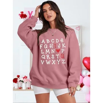 NEWWEN Valentines Day Sweatshirt for Teachers - X-Large