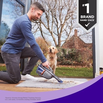 BLACK+DECKER dustbuster furbuster AdvancedClean+ Cordless Pet Handheld Vacuum, Home, Pet and Car Vacuum (HHVK515JP07)