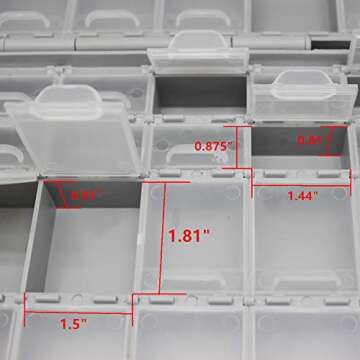 AideTek BOXALL48 48 Lids Empty Enclosure SMD SMT Organizer Size 6 inch 9 Inch Surface Mount