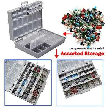 AideTek BOXALL48 48 Lids Empty Enclosure SMD SMT Organizer Size 6 inch 9 Inch Surface Mount