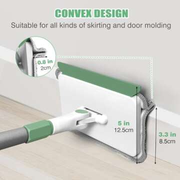 DALIPER Baseboard Cleaner with Handle and 4 Cleaning Pads